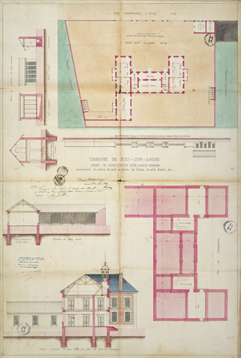 maison commune, justice de paix et école