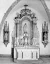 autel, retable, tabernacle, gradin d'autel, 3 statues (autel secondaire sud)