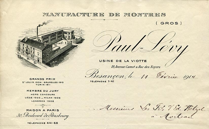 usine d'horlogerie (usine de montres) Paul-Lévy, puis Unic