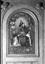 tableau : la Donation du rosaire à saint Dominique et du scapulaire à saint Simon Stock
