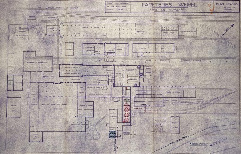 Fabrique de cellulose et usine à papier Jean-Baptiste Weibel et Cie, puis Société Anonyme des Papeteries Bisontines, puis société CENtrale des usines à PApier, puis La Rochette-Cenpa, actuellement Otor-Papeterie du Doubs