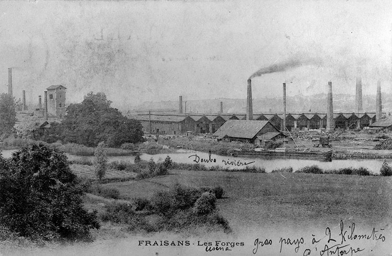 usine métallurgique, usine de construction mécanique, usine de petite métallurgie dites forges de Fraisans
