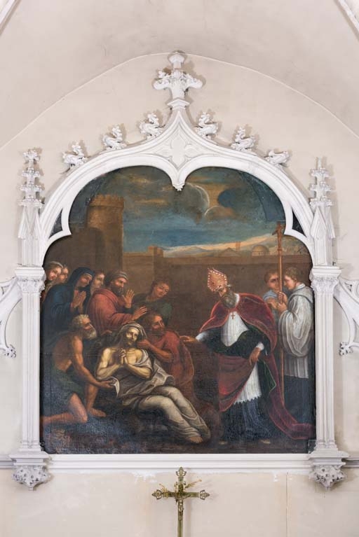 tableau : le miracle de saint Martin, saint Martin guérissant un lépreux