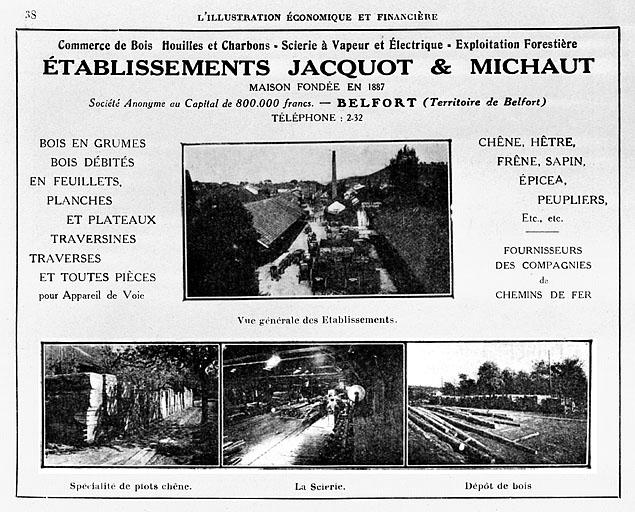 scierie Jacquot Frères, puis Jacquot-Michaut