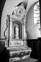 autel, gradin d'autel, prédelle, retable (autel secondaire de la chapelle droite)