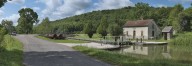 site de l'écluse 18 du versant Saône, dite de la Roche aux Fées (canal de Bourgogne)