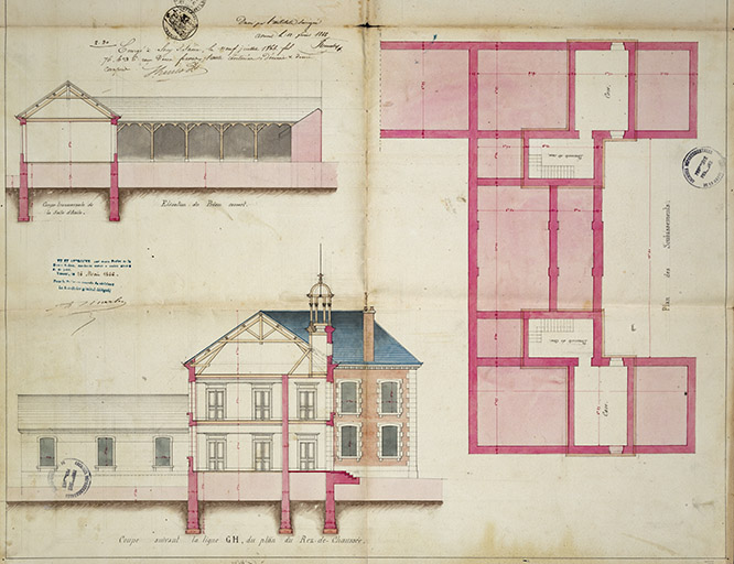 maison commune, justice de paix et école