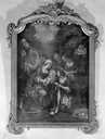 tableau et son cadre : la Nativité de la Vierge