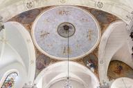 peinture monumentale : saint Vernier, l'Ascension, les Evangélistes, saint Eloi et l'Assomption