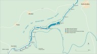 chaîne d'écluses dite échelle d'écluses de Sardy (canal du Nivernais)