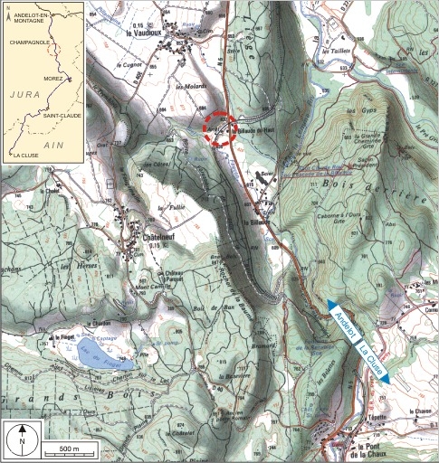 gare du Vaudioux (voie ferrée Andelot - La Cluse)