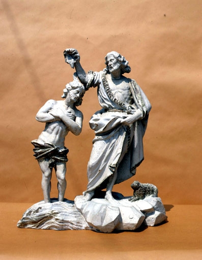 groupe sculpté : le Baptême du Christ