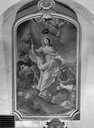tableau et son cadre : le Martyre de sainte Ursule et de ses compagnes