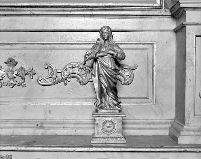 2 statuettes-reliquaires : sainte et Vierge à l'Enfant