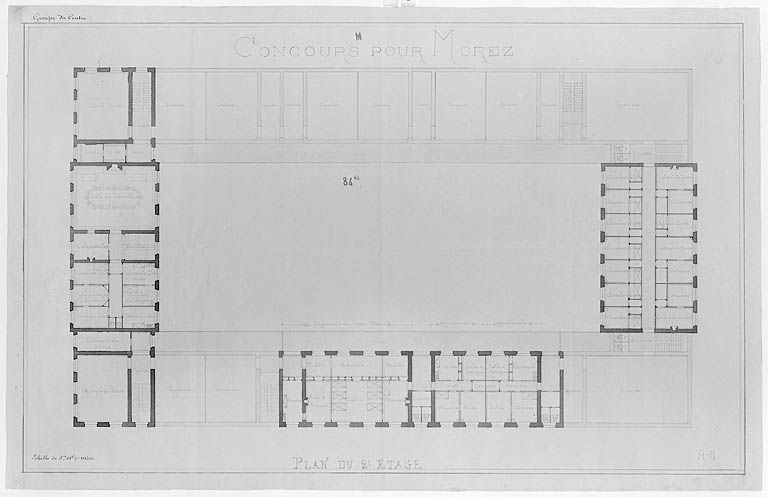 hôtel de ville, groupe scolaire, école professionnelle, tribunal, musée