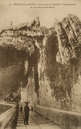 ensemble du génie civil : ouvrages liés au flottage des bois et à la navigation dans la traversée de Besançon (canal du Rhône au Rhin)