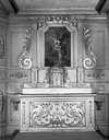 autel, 2 gradins d'autel, tabernacle, retable, lambris de couvrement (ensemble du maître-autel)