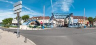 pont mobile, pont-levis routier isolé de Montceau (canal du Centre)