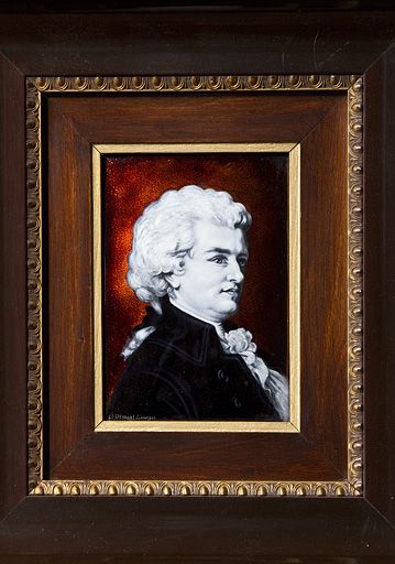 tableau émaillé : Wolfgang Amadeus Mozart