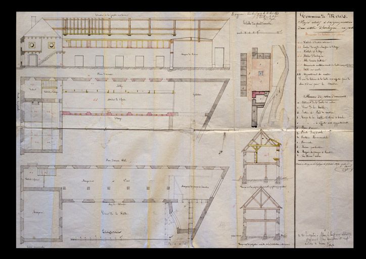 hôtel de ville, groupe scolaire, école professionnelle, tribunal, musée