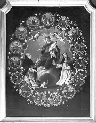tableau : la Donation du rosaire