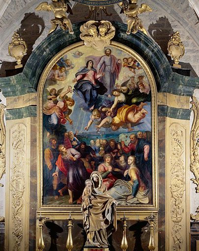 tableau : l'Assomption et le Couronnement de la Vierge