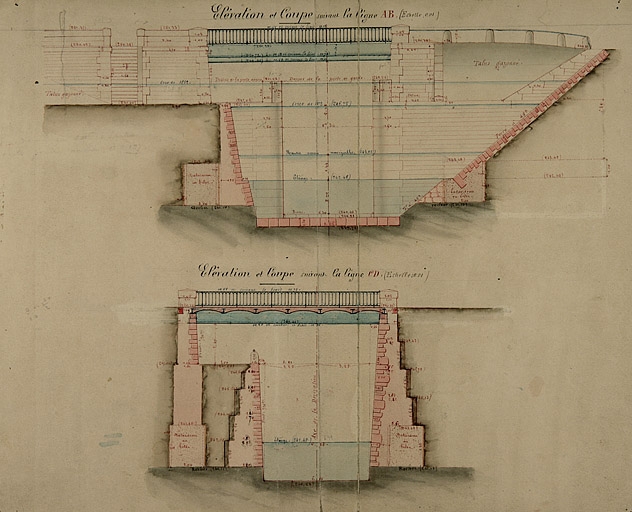 site d'écluse n° 50 N de Tarragnoz (canal du Rhône au Rhin)