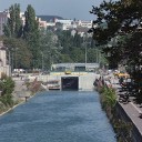 pont routier sur l'écluse 55 du versant Saône (canal de Bourgogne)