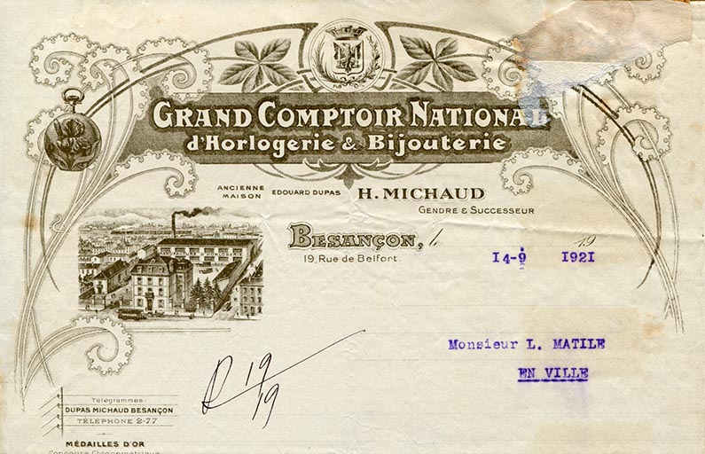 atelier de boîtes de montre Michaud, dit Grand Comptoir National d’Horlogerie et de Bijouterie