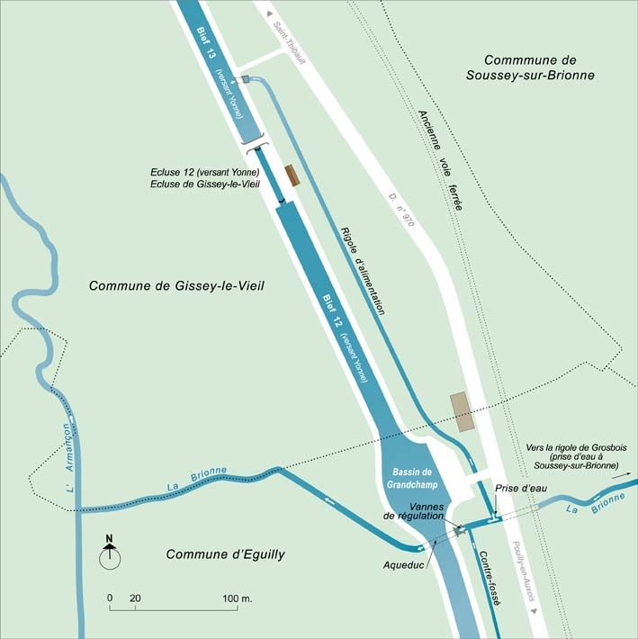 ouvrage lié à l'alimentation en eau (canal de Bourgogne)