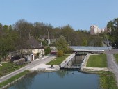 site de l'écluse 54 du versant Saône, dite de Larrey (canal de Bourgogne)