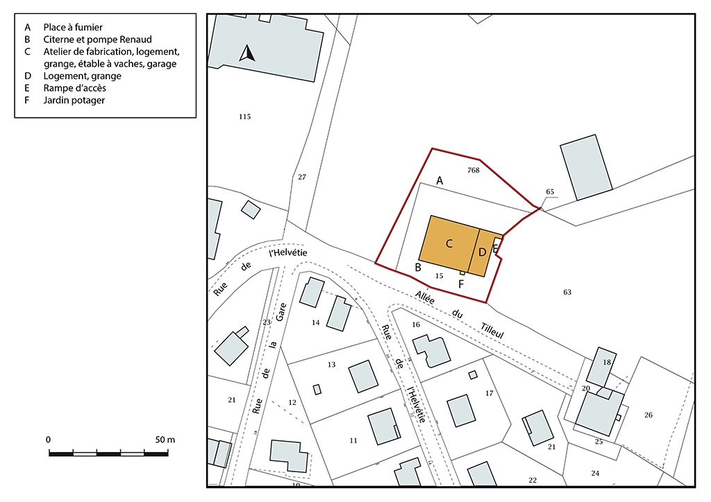 ferme et atelier de fournitures pour l'horlogerie de Gaston Cuenin