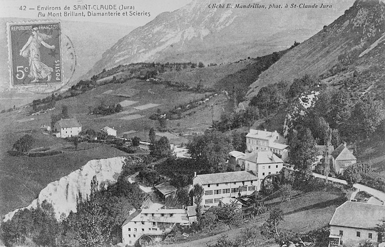 usine de papeterie, usine de taille de pierre pour la joaillerie et l'industrie