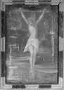 tableau et son cadre : Christ en croix
