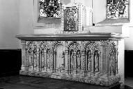 autel, tabernacle, statues (ensemble du maître-autel)